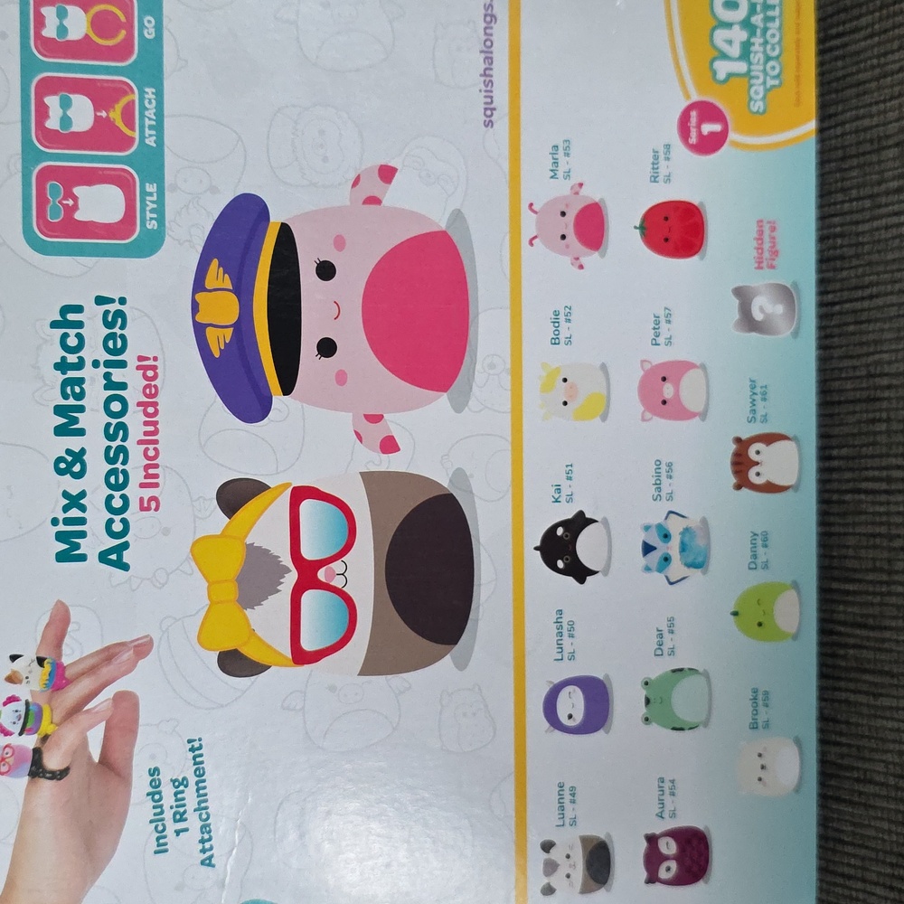 Squish-a-longs By Squishmallow, Series 1, 14 Figures, 19 Pieces, New - Picture 4 of 9